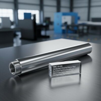 Comprar Haste de Pistão Cromada Endurecida HRC 55-63 com Rugosidade Superficial Ra 0.2-0.4 e Tolerância de Diâmetro ISO f7 para Cilindros Hidráulicos Fabricação em linha